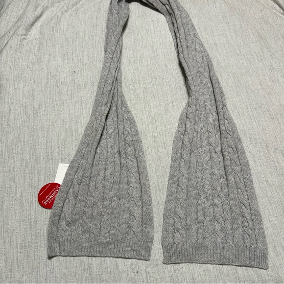 Charter Club Light Gray Wool-Cashmere Scarf - Picture 3 of 3